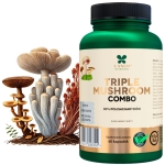 Triple Mushroom Combo 600mg - Soplówka Jeżowata - Lions Mane - Reishi - Kordyceps - aż 60 porcji